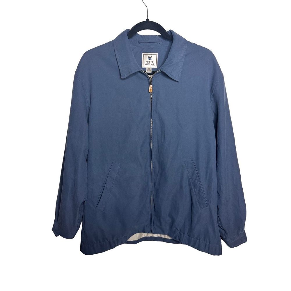 Peter Millar Gregory Blue Water Repel Microfiber Jacket‎ Coat Size Medium Men's